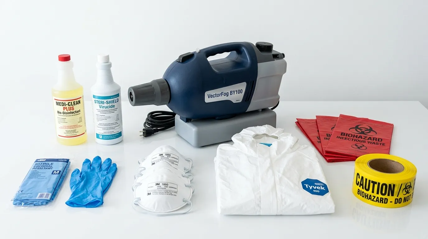 Professional biohazard remediation crew working in Fuquay-Varina